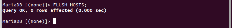 flush hosts command in mysql